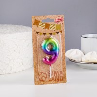 Свеча в торт «Цифра 9», 5.5 см