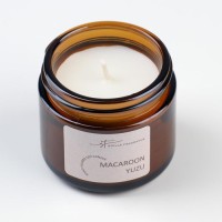 Свеча ароматическая в банке "MACAROON YUZU", соевый воск, 50 г, печенье и юзу
