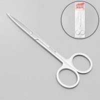 Ножницы маникюрные, прямые, широкие, 12 см, цвет серебристый