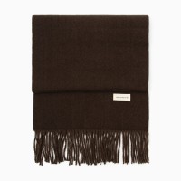 Шарф женский с кистями MIST, цвет кофейный, размер 33×180 см