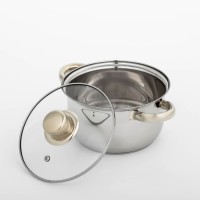 Кастрюля Доляна «Роскошь», 2,2 л, d=19 см, стеклянная крышка