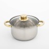 Кастрюля Доляна «Роскошь», 2,2 л, d=19 см, стеклянная крышка Кастрюля Доляна «Роскошь», 2,2 л, d=19 см, стеклянная крышка