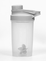 Шейкер спортивный для коктейлей, спортивного питания, 500 мл, Power, 18.5 х 11 см, серый