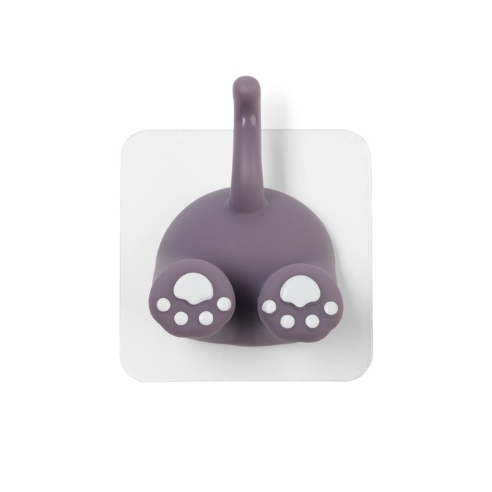 Крючок самоклеящийся CAPPIO MUMURING, однорожковый, цвет фиолетовый Крючок самоклеящийся CAPPIO MUMURING, однорожковый, цвет фиолетовый