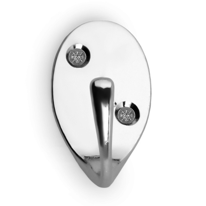 Крючок мебельный ТУНДРА TKO004, однорожковый, хром Крючок мебельный ТУНДРА TKO004, однорожковый, хром