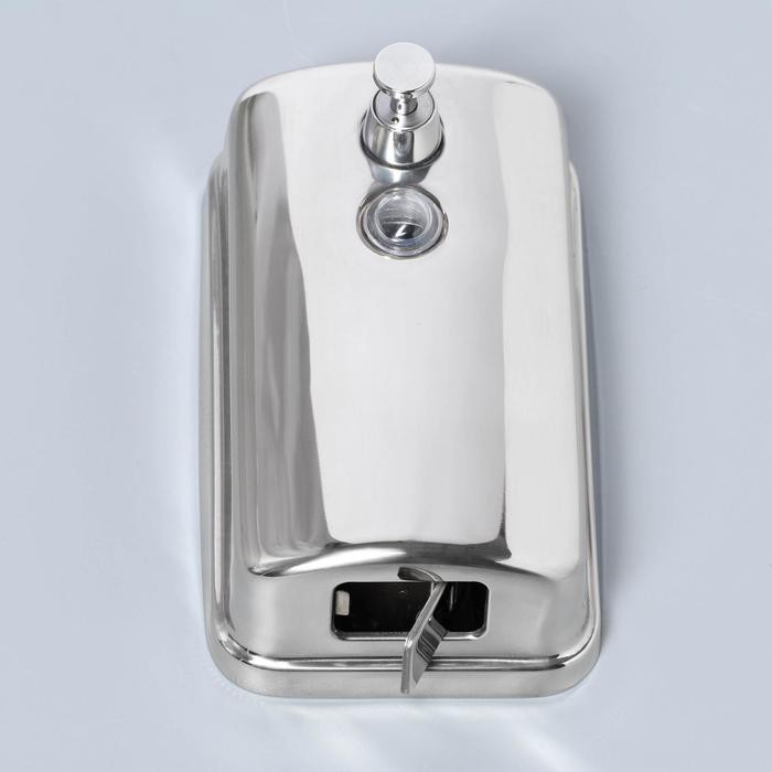 Диспенсер для антисептика/жидкого мыла механический, 500 мл, нержавеющая сталь