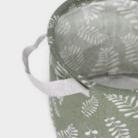 Корзинка для мелочей с ручками Доляна Leaves, 20×20×15 см, круглая, зелёная