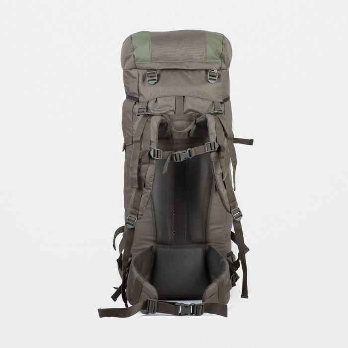 Рюкзак туристический, 60 л, отдел на шнурке, наружный карман, 2 боковые сетки, цвет оливковый