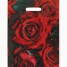 Пакет «Алые розы», полиэтиленовый с вырубной ручкой, 30×40 см, 50 мкм