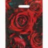 Пакет «Алые розы», полиэтиленовый с вырубной ручкой, 30×40 см, 50 мкм
