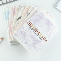 Тетради предметные, 48 л., набор из 10 шт. «Мрамор»