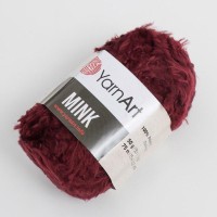 Пряжа "Mink" 100% полиамид 75м/50гр (339 бордовый)