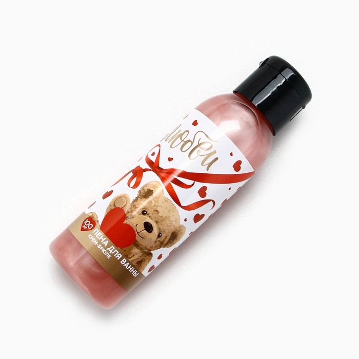 Пена для ванны «Любви», 100 мл, аромат крем-брюле, Чистое счастье