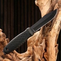 Нож тактический «Альфа», 23 см, клинок 110 мм/3 мм, со стеклобоем, черный