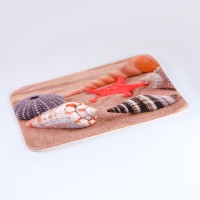 Набор ковриков для ванной и туалета Доляна «Ракушки на песке», 3 шт: 35×39, 40×50, 45×75 см