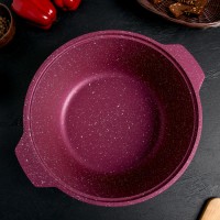 Жаровня Trendy style, 4 л, стеклянная крышка, антипригарное покрытие, цвет зелёный