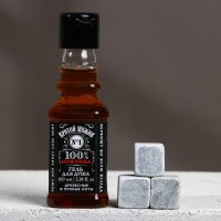 Подарочный набор «Мужчина №1», гель для душа, 100 мл и камни для виски, 3 шт.