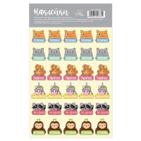 Бумажные наклейки оценки «Зверьки», 10,5 х 18 см