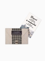 Конверт для денег с открыткой и наклейкой «С днём рождения», акварельный картон, 16×11 см