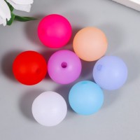 Бусины для творчества пластик "Шарики цветные" матовые набор 20 гр d=1,8 см