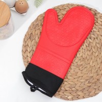 Рукавица для горячего с манжетой Доляна «Профи», 38×18 см, цвет МИКС