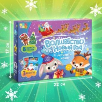Подарочный набор активити - книжек «Волшебство под Новый Год», 3 книги, 8 макси пазлов