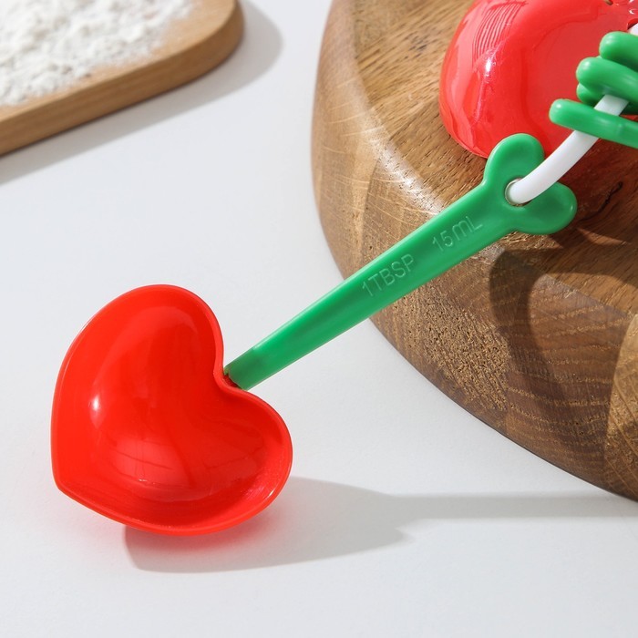 Набор мерных ложек «Лавли», 4 шт, 2,5/5/7,4/15 мл