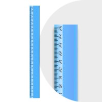 Набор пластиковых линеек Calligrata, 4 штуки (15, 20, 25 и 30 см), прозрачные, МИКС