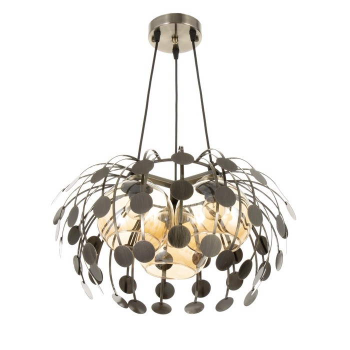 Светильник подвесной BayerLux «Дикси», 3×Е27, 40 Вт, латунь, 45×45×22-122 см