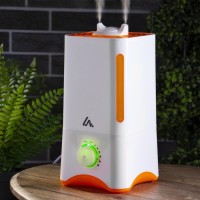 Увлажнитель воздуха Luazon LHU-05, ультразвуковой, 25 Вт, 3 л, 30 м², бело-оранжевый