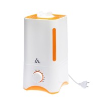 Увлажнитель воздуха Luazon LHU-05, ультразвуковой, 25 Вт, 3 л, 30 м², бело-оранжевый