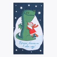 Полотенце новогоднее Доляна "Крепких объятий" 28х46 см, 100% хл, рогожка 164 г/м2