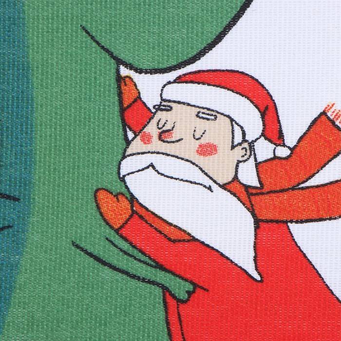 Полотенце новогоднее Доляна "Крепких объятий" 28х46 см, 100% хл, рогожка 164 г/м2