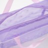 Косметичка-сумка на молнии для бассейна, с ручками, с принтом «Подсолнух», сиреневая