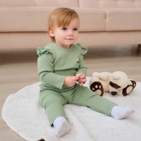 Костюм для девочки (джемпер, легинсы) «Крошка Я» BASIC LINE, рост 62-68 см, зелёный