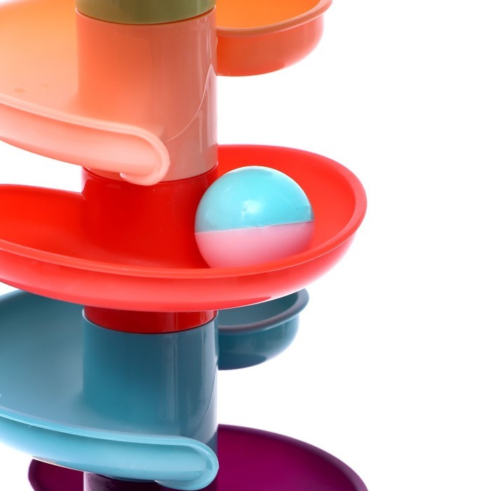 Развивающая пирамидка "Попади в корзину", 8 элементов, цвет розовый Развивающая пирамидка "Попади в корзину", 8 элементов, цвет розовый