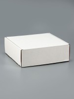 Коробка самосборная, белая, 23×23×8 см