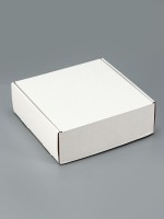 Коробка самосборная, белая, 23×23×8 см