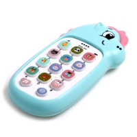 Музыкальный телефон детский «Любимый единорог», звук, цвет голубой