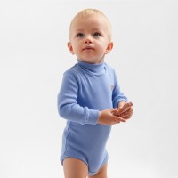 Боди - водолазка детская MINAKU, рост 62-68 см, пыльно-голубое