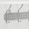 Вешалка настенная на 4 двойных крючка Доляна «Витая», 32.5×13×6 см, цвет хром