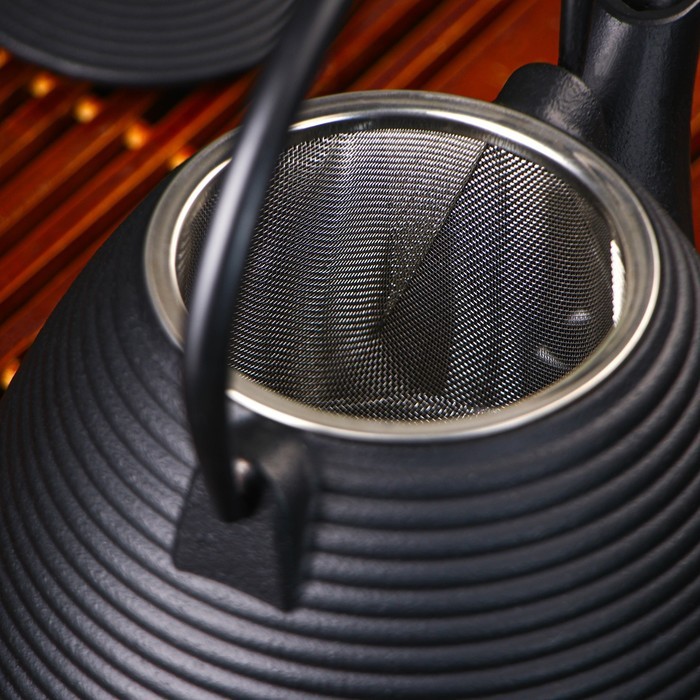 Чайник Доляна «Атьяф», 1 л, с ситом, цвет чёрный