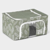 Кофр для хранения вещей Доляна Leaves, 39×29×20 см, 24 л, зелёный
