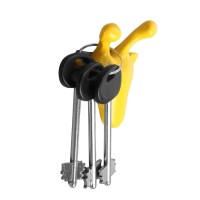 Крючок мебельный CAPPIO GIRAFFE, двухрожковый, цвет желтый