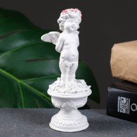 Фигурка гипс «Ангел на пьедестале», перламутр, 12×4.5×4.5 см