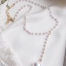 Колье с жемчугом «Цепь» Олимпия, цвет белый в золоте, 32 см