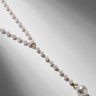 Колье с жемчугом «Цепь» Олимпия, цвет белый в золоте, 32 см