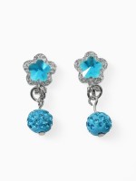 Серьги-клипсы детские «Выбражулька» шамбала с звездой кристалл, голубые