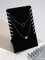 Подставка под кулоны, цепи, 8 мест, 19.5×2×28.8, чёрная