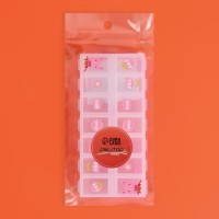 Таблетница «Картинки», 13×6×2 см, 14 секций, МИКС